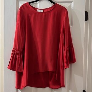 LaRoque High/Low Hem Silk “Ivy” Top